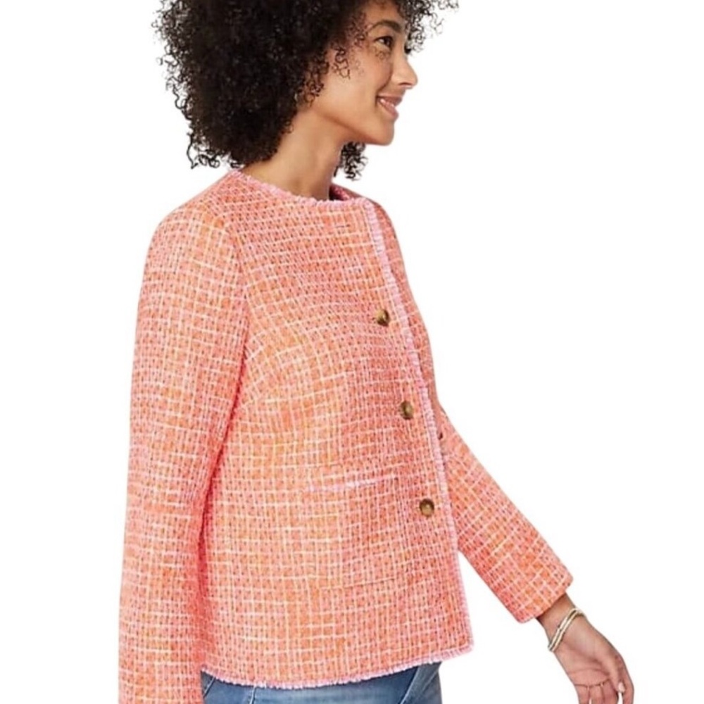 J. Jill Dahlia Tweed Jacket Size SP - Picture 5 of 14
